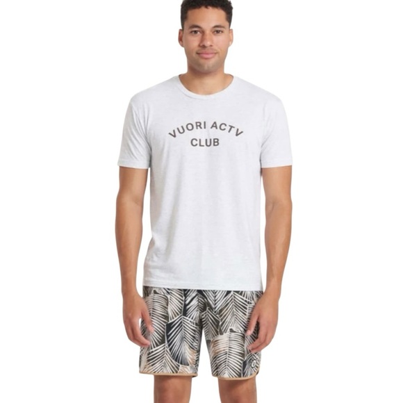 Vuori Cruise Wheat Frond 8” Leaf Print Boardshorts Swim Trunks Men’s 33 - Picture 3 of 13